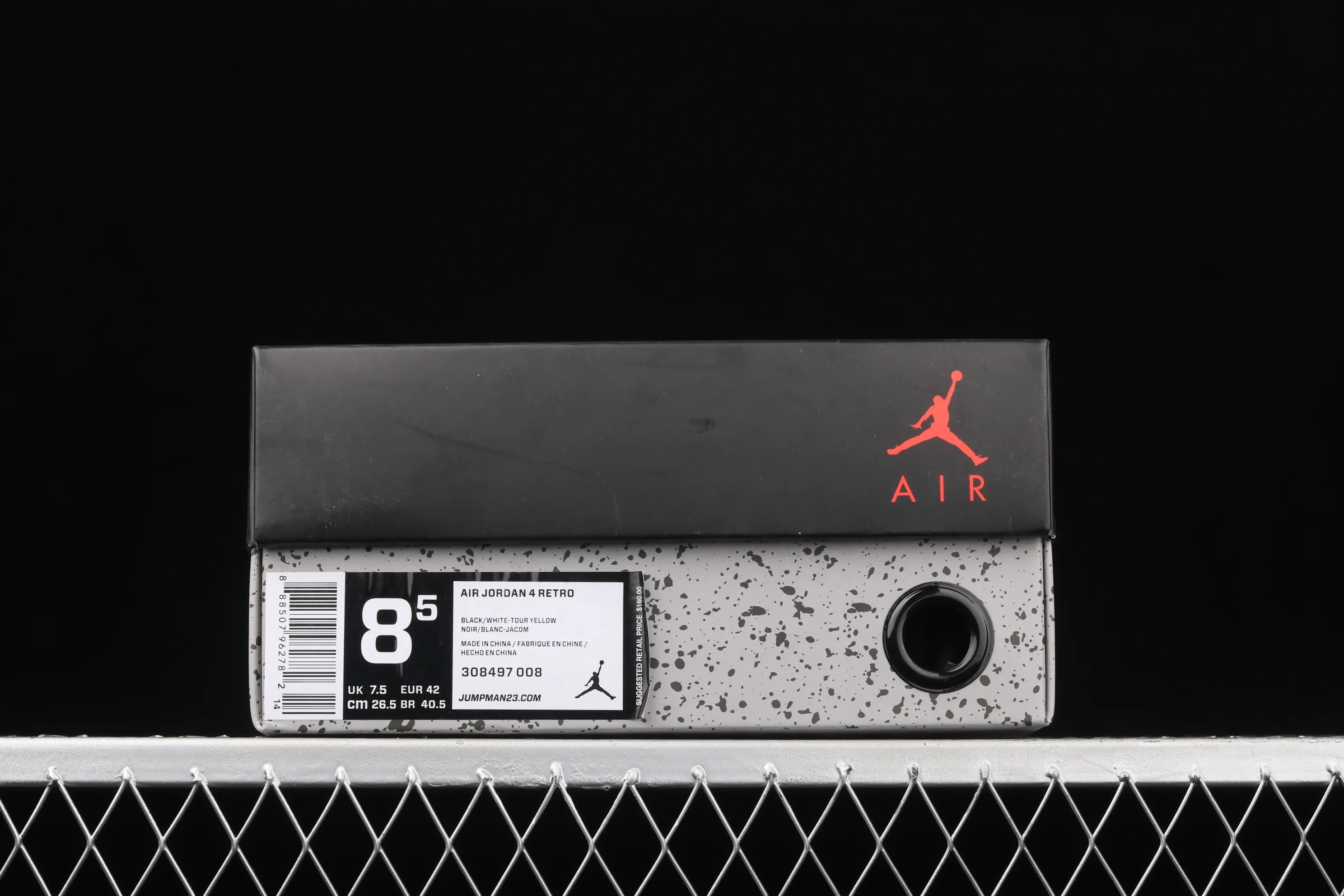 All categories Air Jordan Jordan series basketball shoes Air Jordan 4 G version Air Jordan 4 Retro AJ4 Joe 4 black and yellow 308497-008
